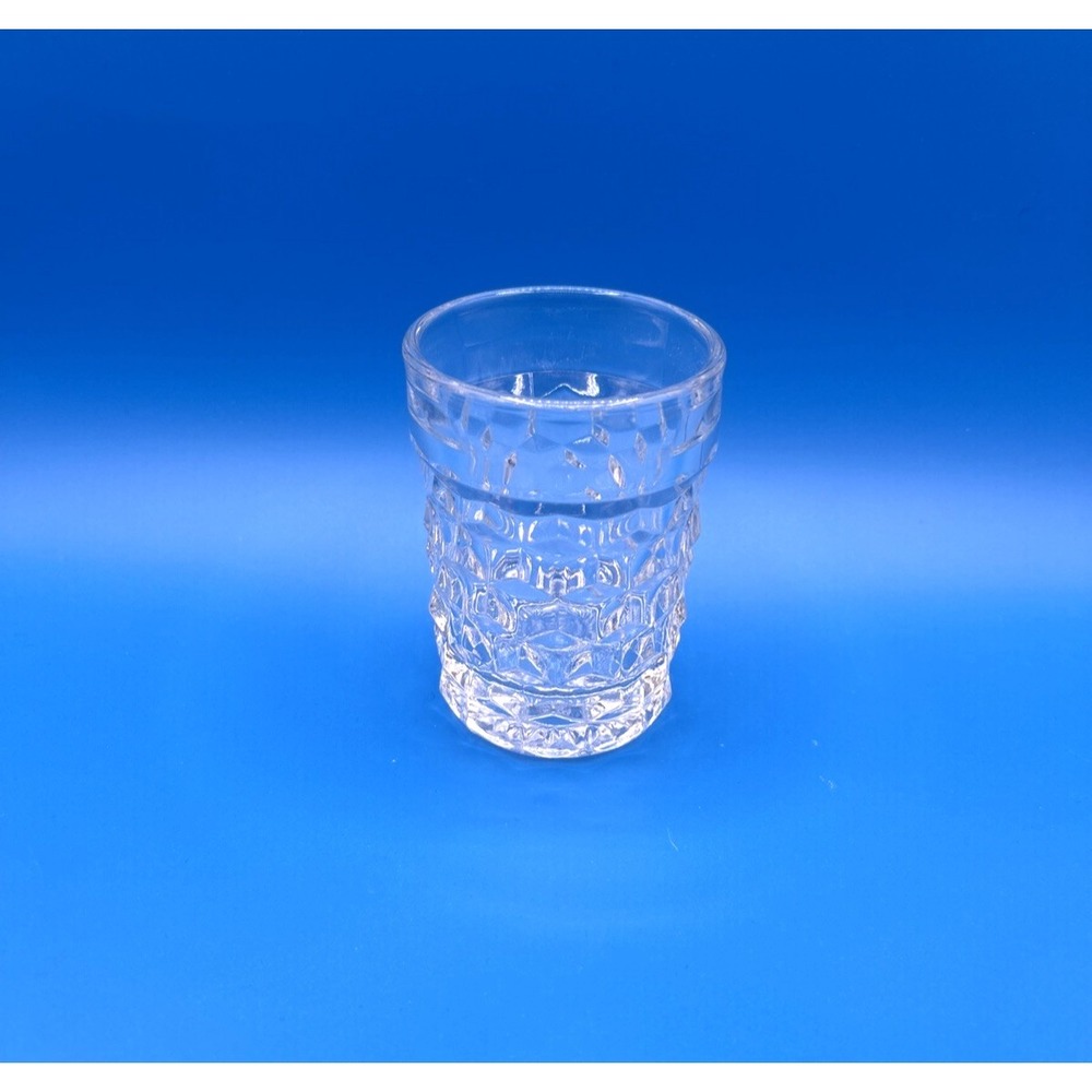 Fostoria American Clear Glass Juice Tumbler 4" Small Flat Bottom Drinking Cup